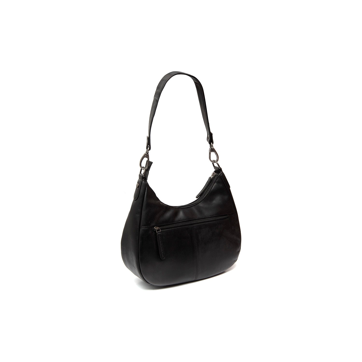 Black Leather Shoulder Bag Alexandria, detail view 5