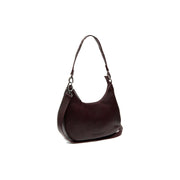 Brown Leather Shoulder Bag Alexandria, front view