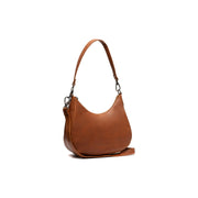 Cognac Leather Shoulder Bag Alexandria, front view