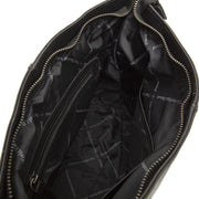 Black Leather Shoulder Bag Amelia, detail view 1