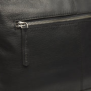 Black Leather Shoulder Bag Amelia, detail view 3