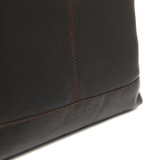 Brown Leather Shoulder Bag Amelia, detail view 3