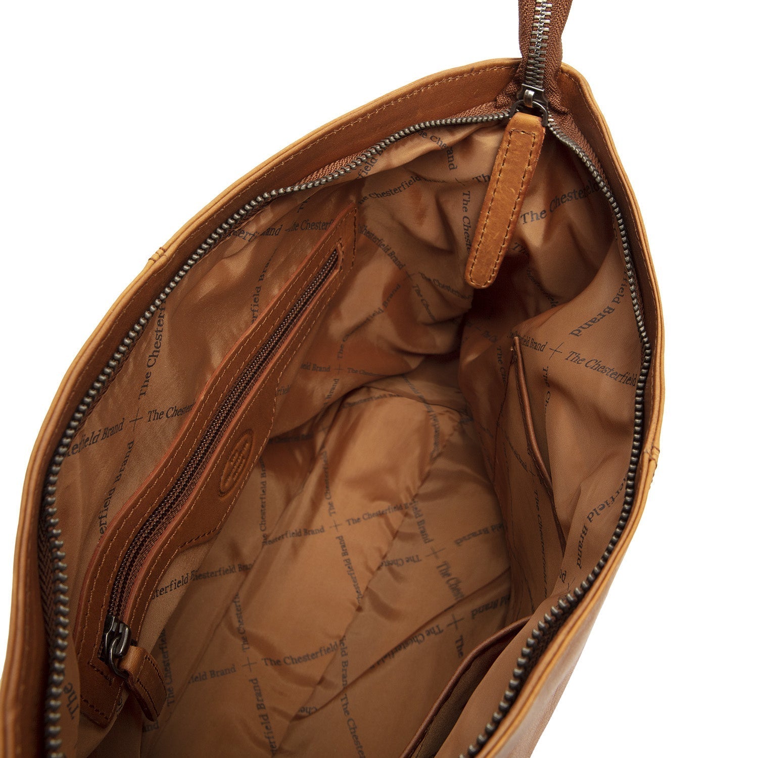 Cognac Leather Shoulder Bag Amelia, detail view 1