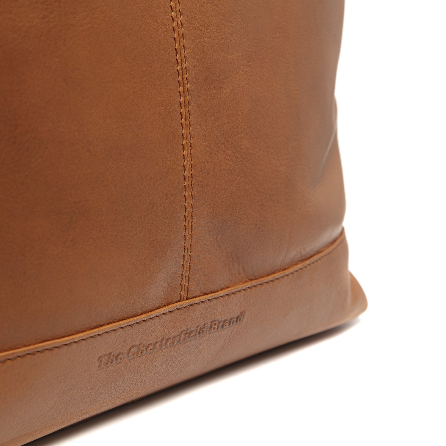 Cognac Leather Shoulder Bag Amelia, detail view 3