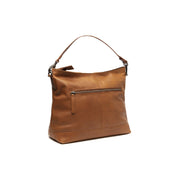 Cognac Leather Shoulder Bag Amelia, detail view 5