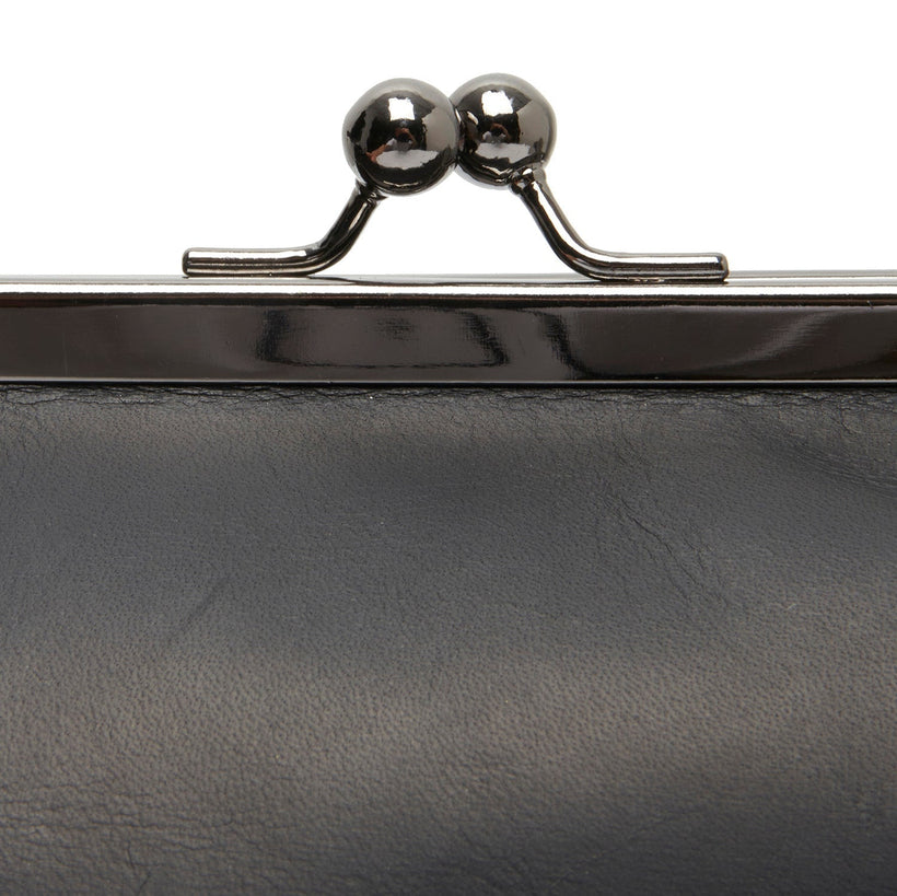 Black Leather Shoulder Bag Andrade, front view
