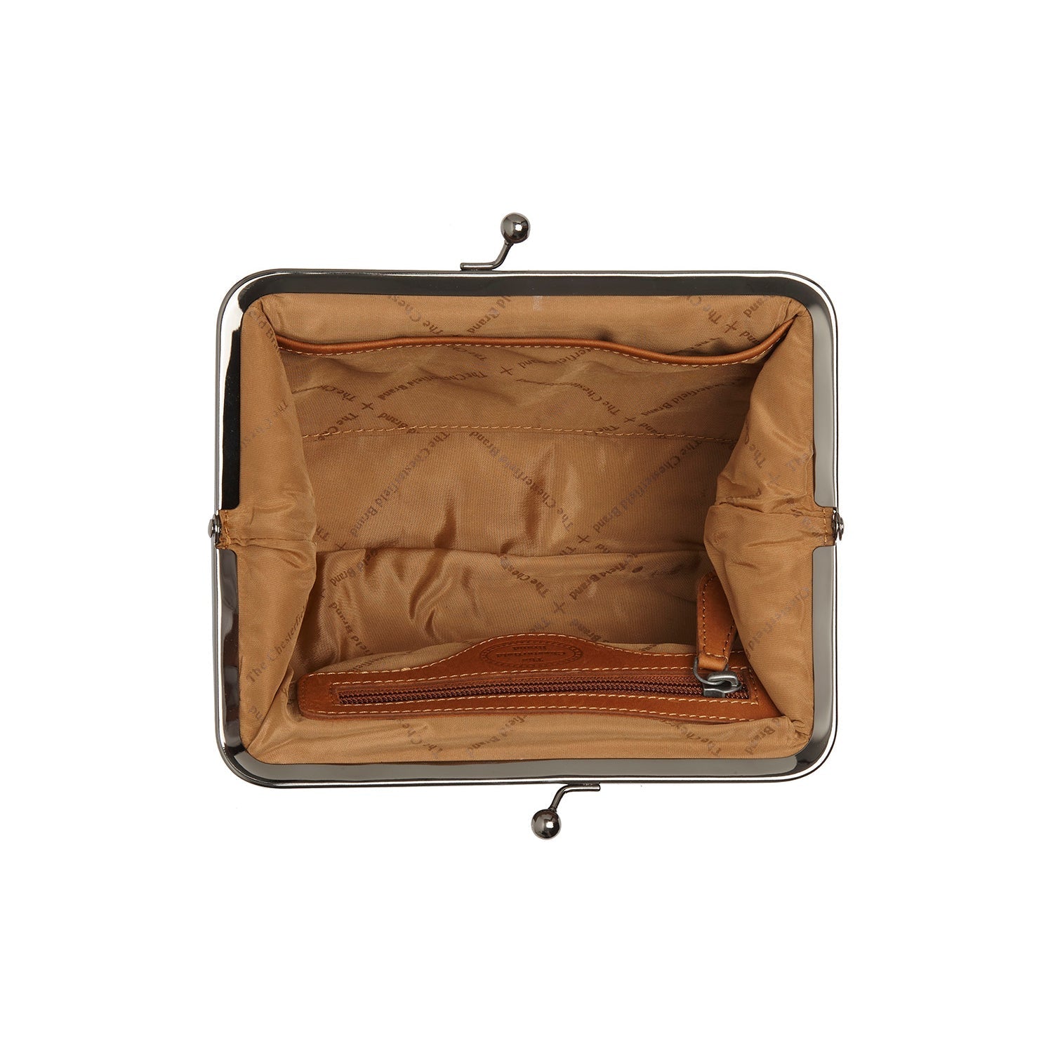 Cognac Leather Shoulder Bag Andrade, detail view 1