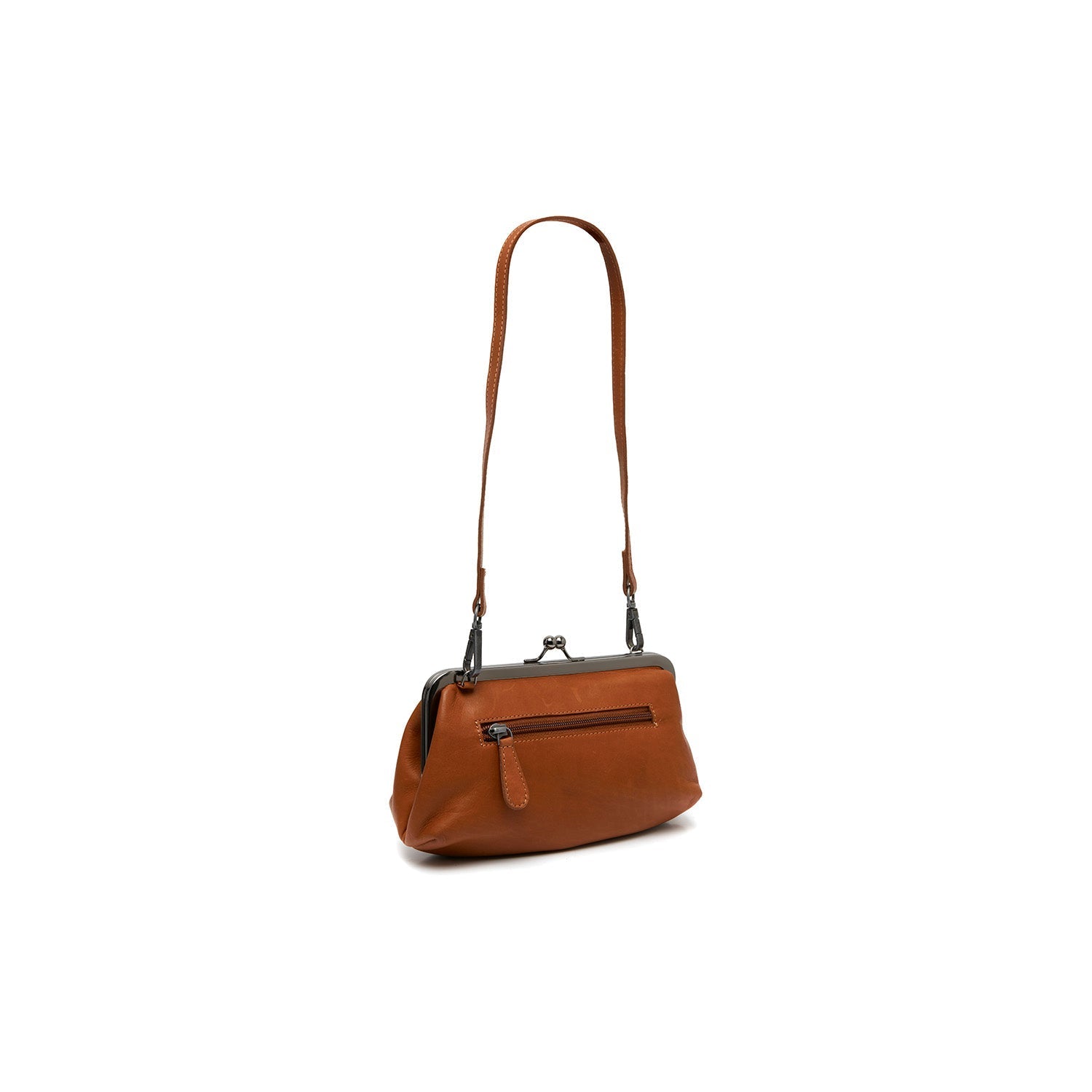 Cognac Leather Shoulder Bag Andrade, detail view 4