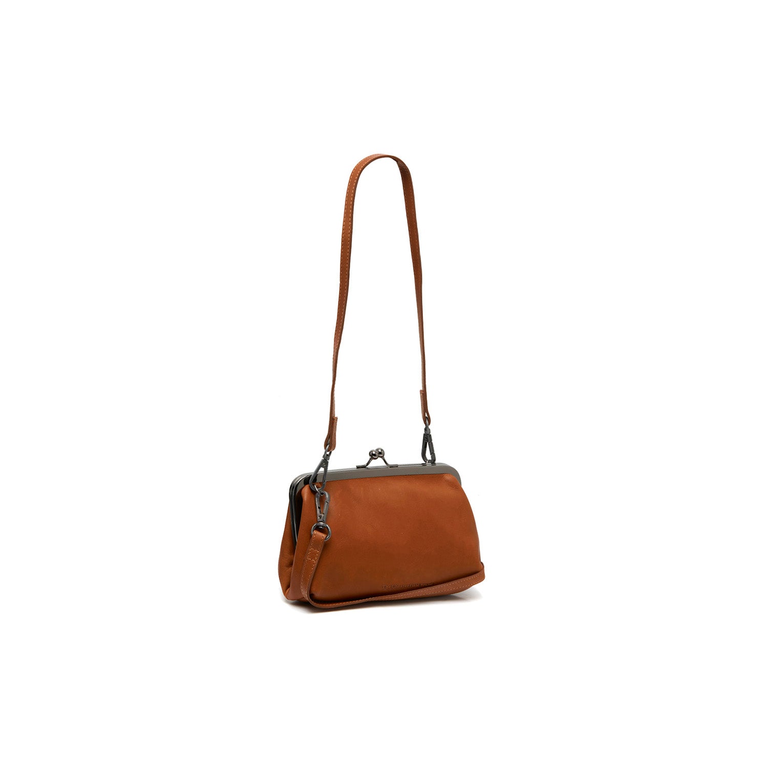 Cognac Leather Shoulder Bag Andrade, front view