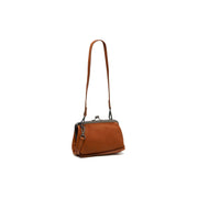 Cognac Leather Shoulder Bag Andrade, front view