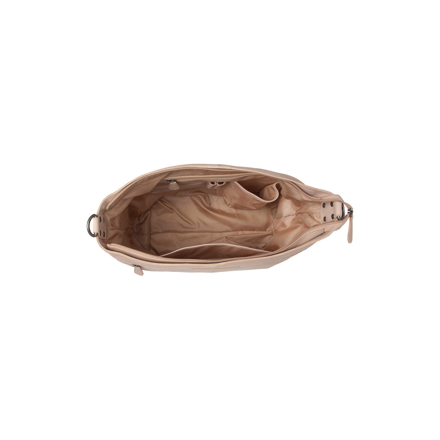 Beige Leather Shoulder Bag Astero, detail view 4