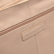 Beige Leather Shoulder Bag Astero, product view 3