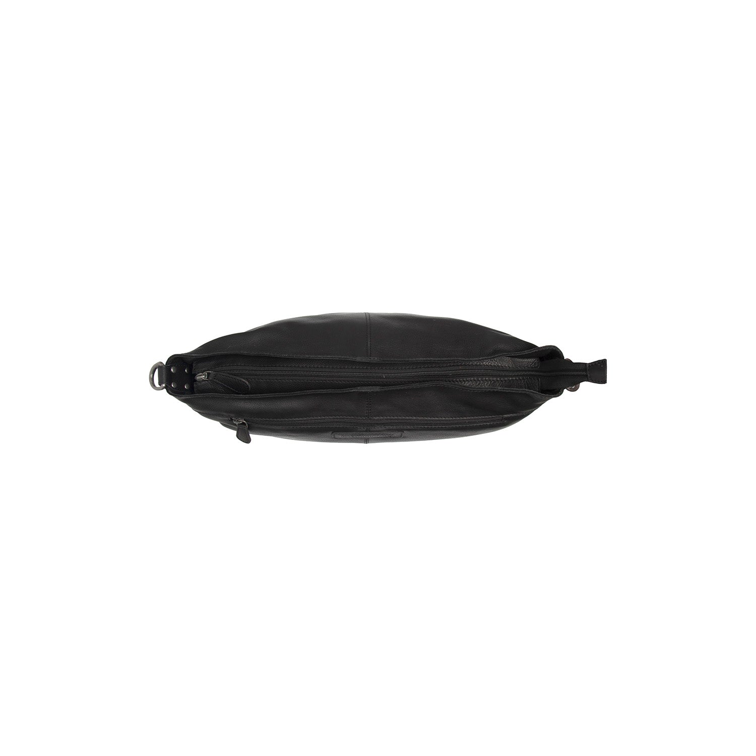 Black Leather Shoulder Bag Astero, detail view 3