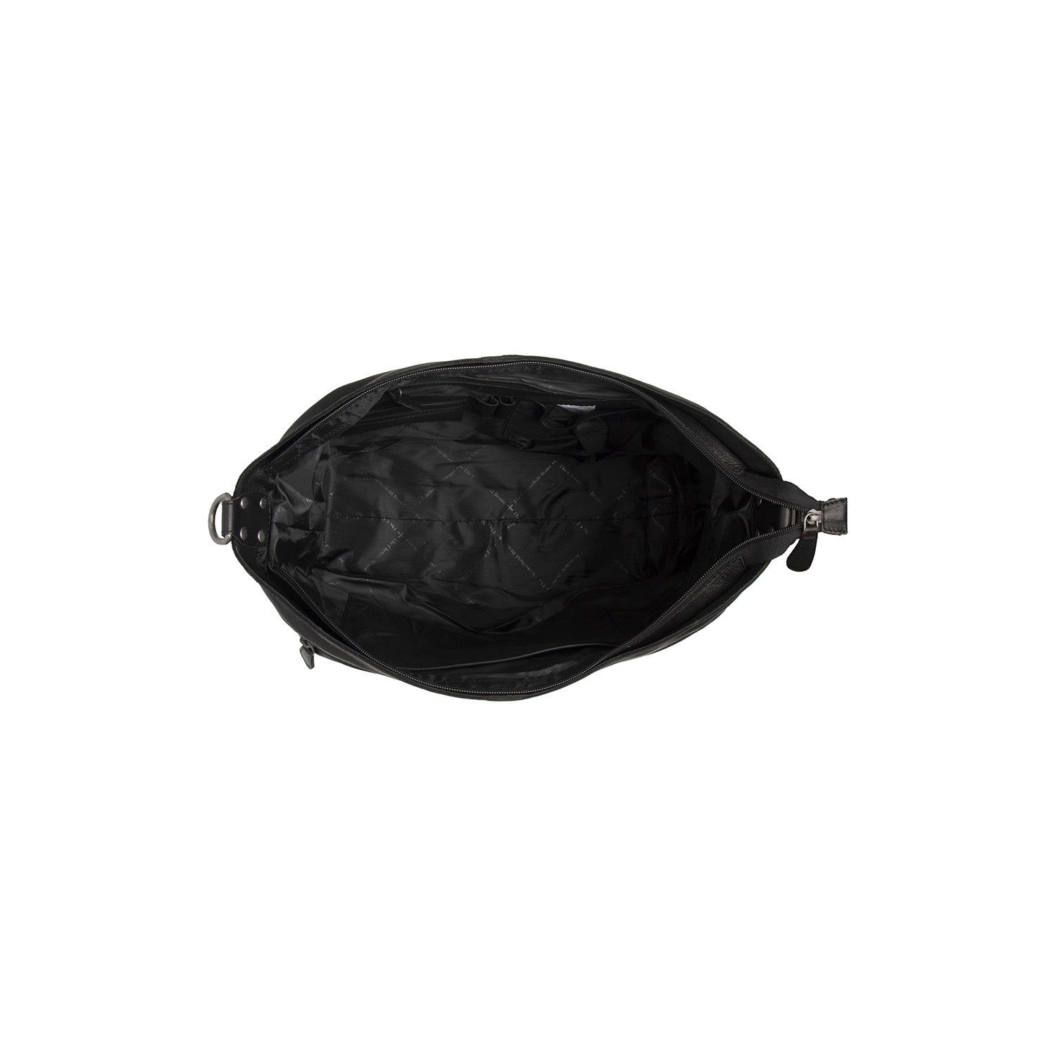 Black Leather Shoulder Bag Astero, detail view 4