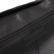 Black Leather Shoulder Bag Astero, product view 3