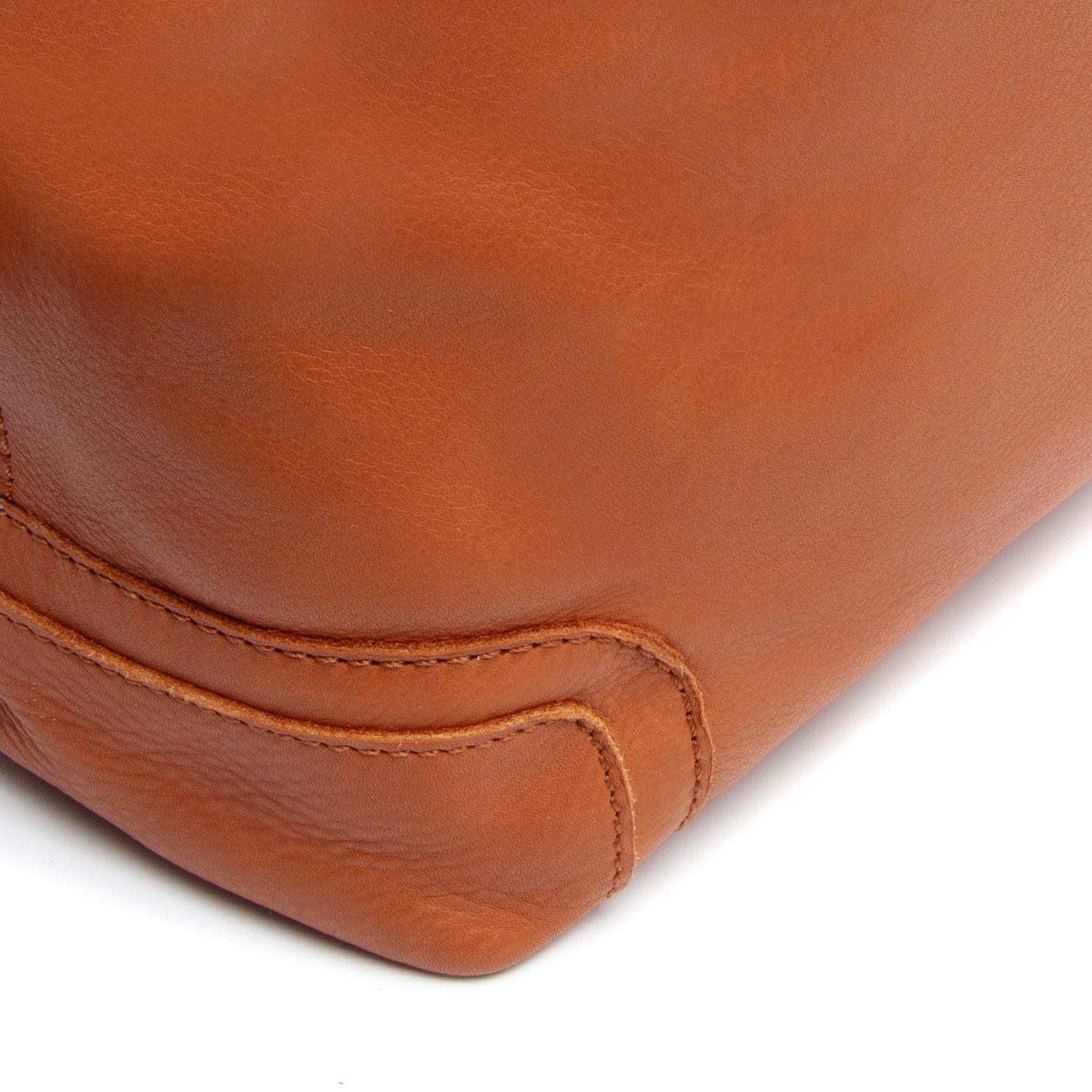 Cognac Leather Shoulder Bag Astero, detail view 1
