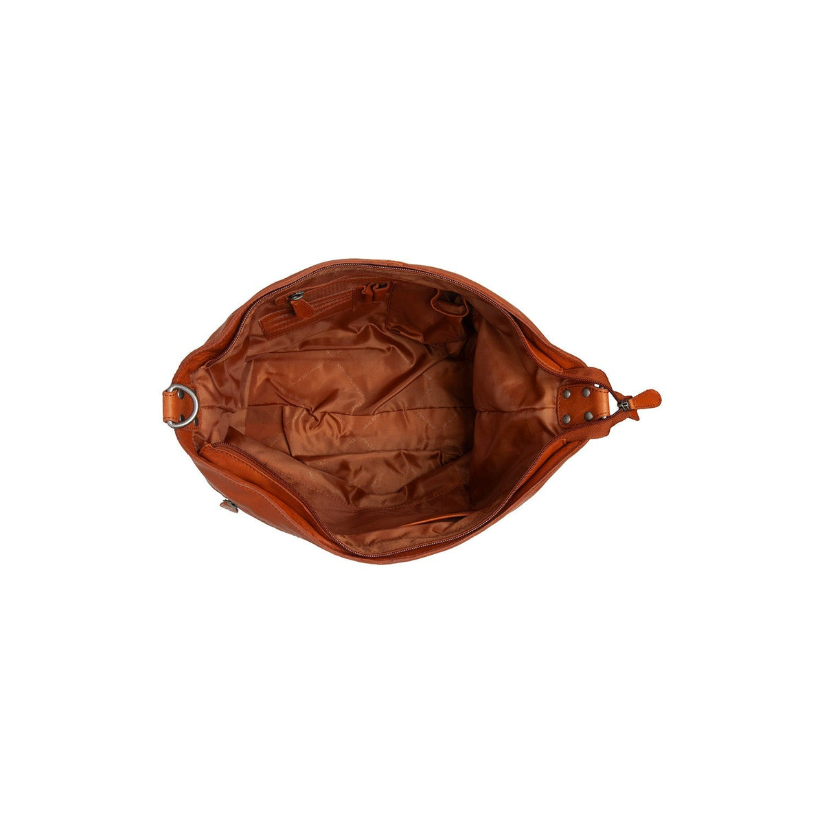 Cognac Leather Shoulder Bag Astero, detail view 4
