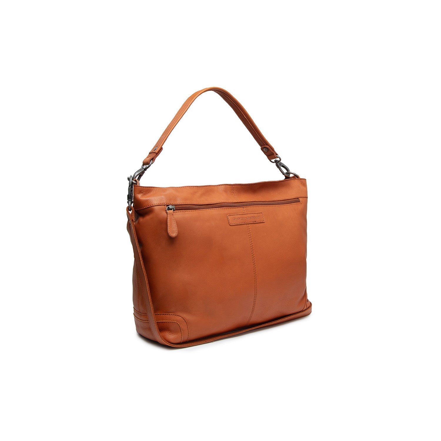 Cognac Leather Shoulder Bag Astero, front view