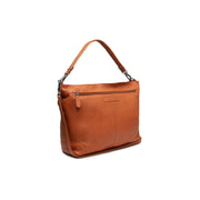Cognac Leather Shoulder Bag Astero, front view