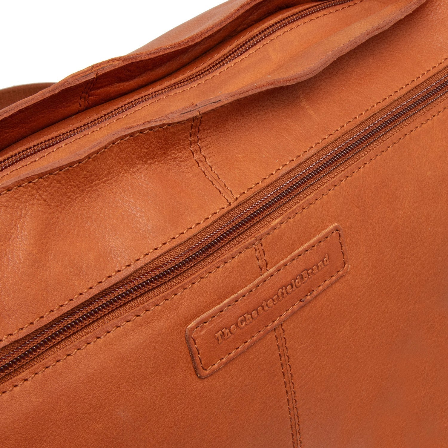 Cognac Leather Shoulder Bag Astero, product view 3