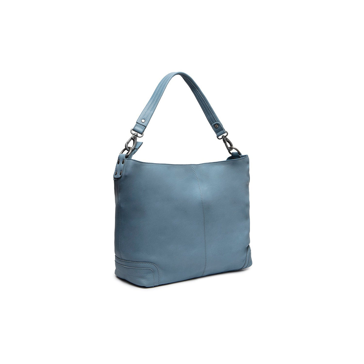 Sky Blue Leather Shoulder Bag Astero, detail view 5