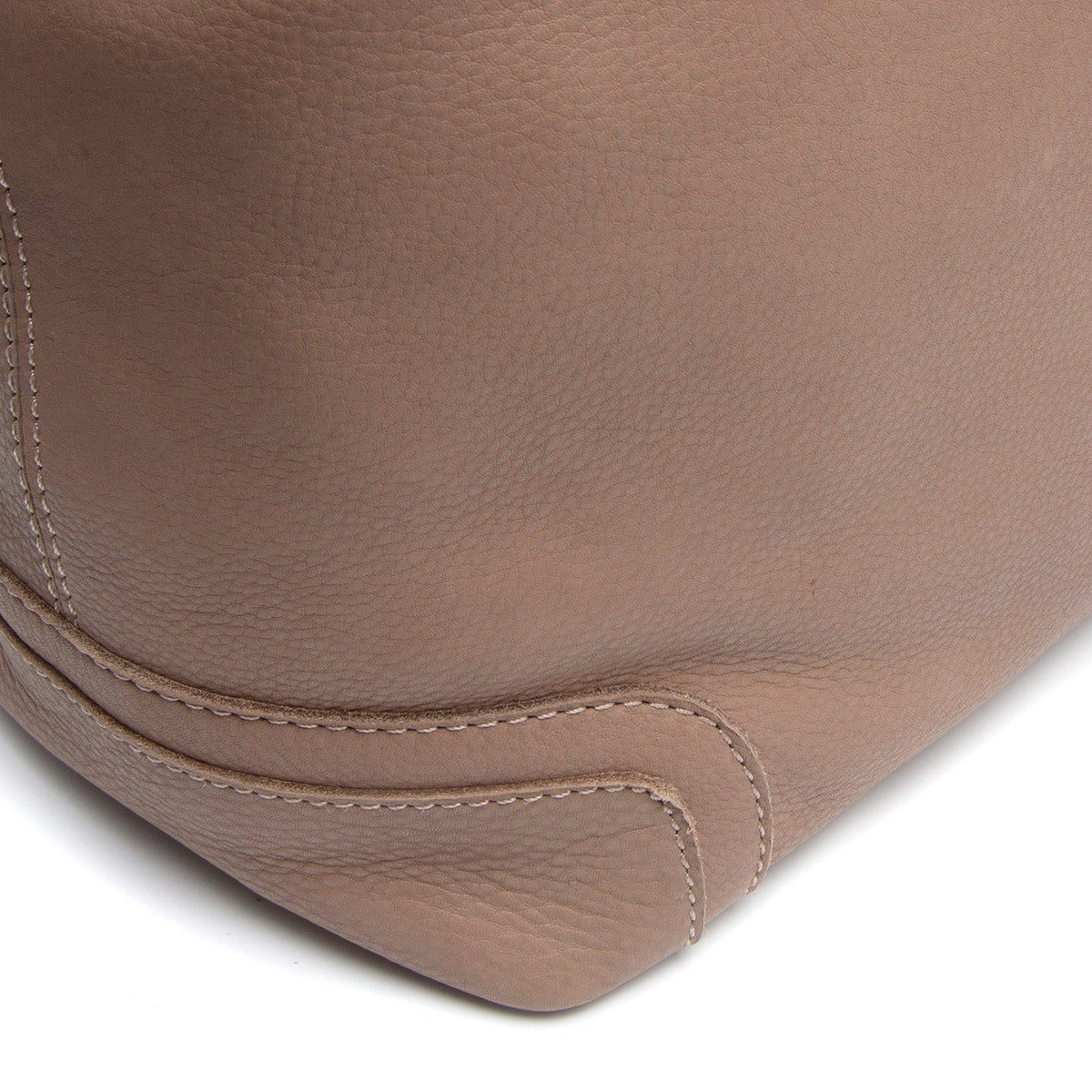 Taupe Leather Shoulder Bag Astero, detail view 1