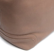 Taupe Leather Shoulder Bag Astero, detail view 1