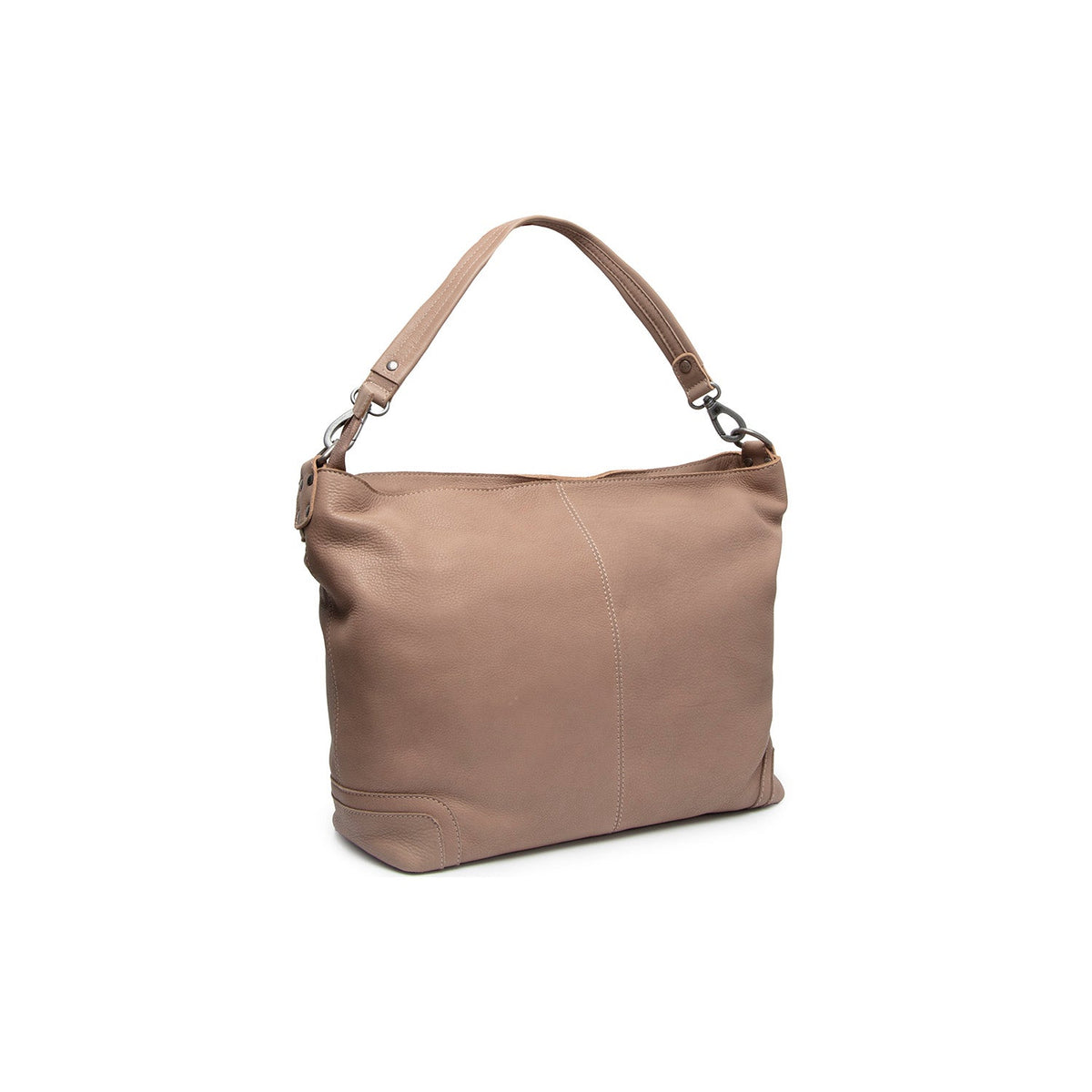Taupe Leather Shoulder Bag Astero, detail view 5