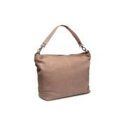 Taupe Leather Shoulder Bag Astero, detail view 5