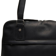 Black Leather Shoulder Bag Belgrado, product view 2