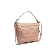 Vintage Rose Leather Shoulder Bag Bolivia, front view
