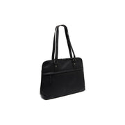 Black Leather Shoulder Bag Branson, front view