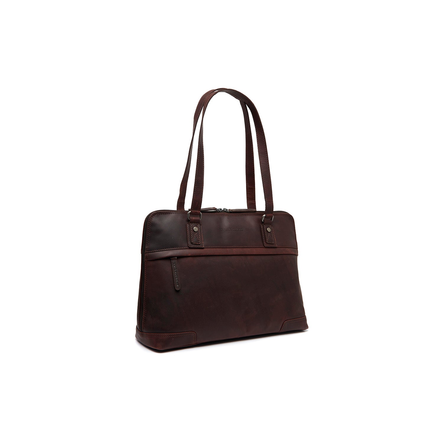 Brown Leather Shoulder Bag Branson, front view
