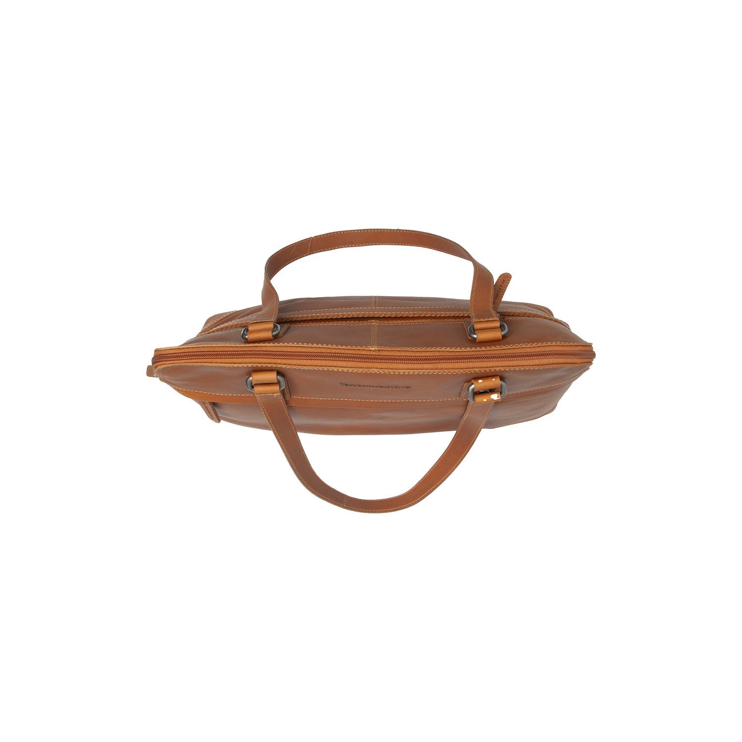 Cognac Leather Shoulder Bag Branson, detail view 1