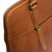 Cognac Leather Shoulder Bag Branson, detail view 4
