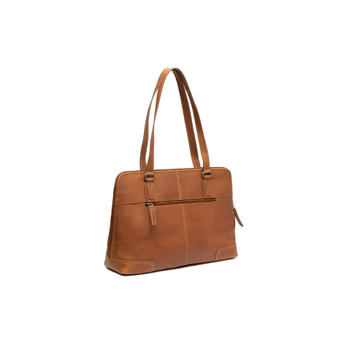 Cognac Leather Shoulder Bag Branson, detail view 5