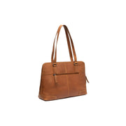 Cognac Leather Shoulder Bag Branson, detail view 5