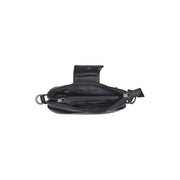 Black Leather Shoulder Bag Calora, detail view 3