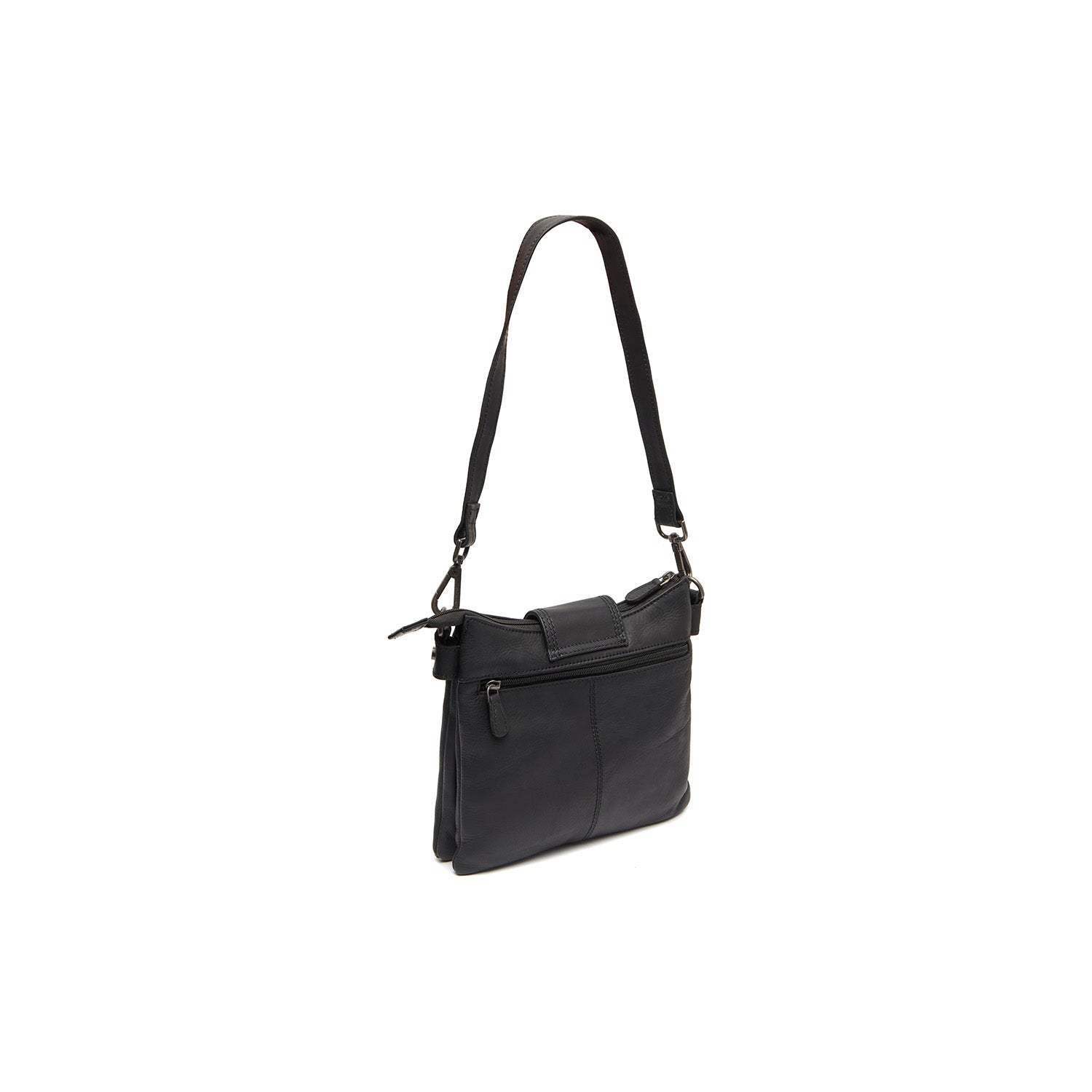 Black Leather Shoulder Bag Calora, detail view 4
