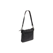 Black Leather Shoulder Bag Calora, detail view 4