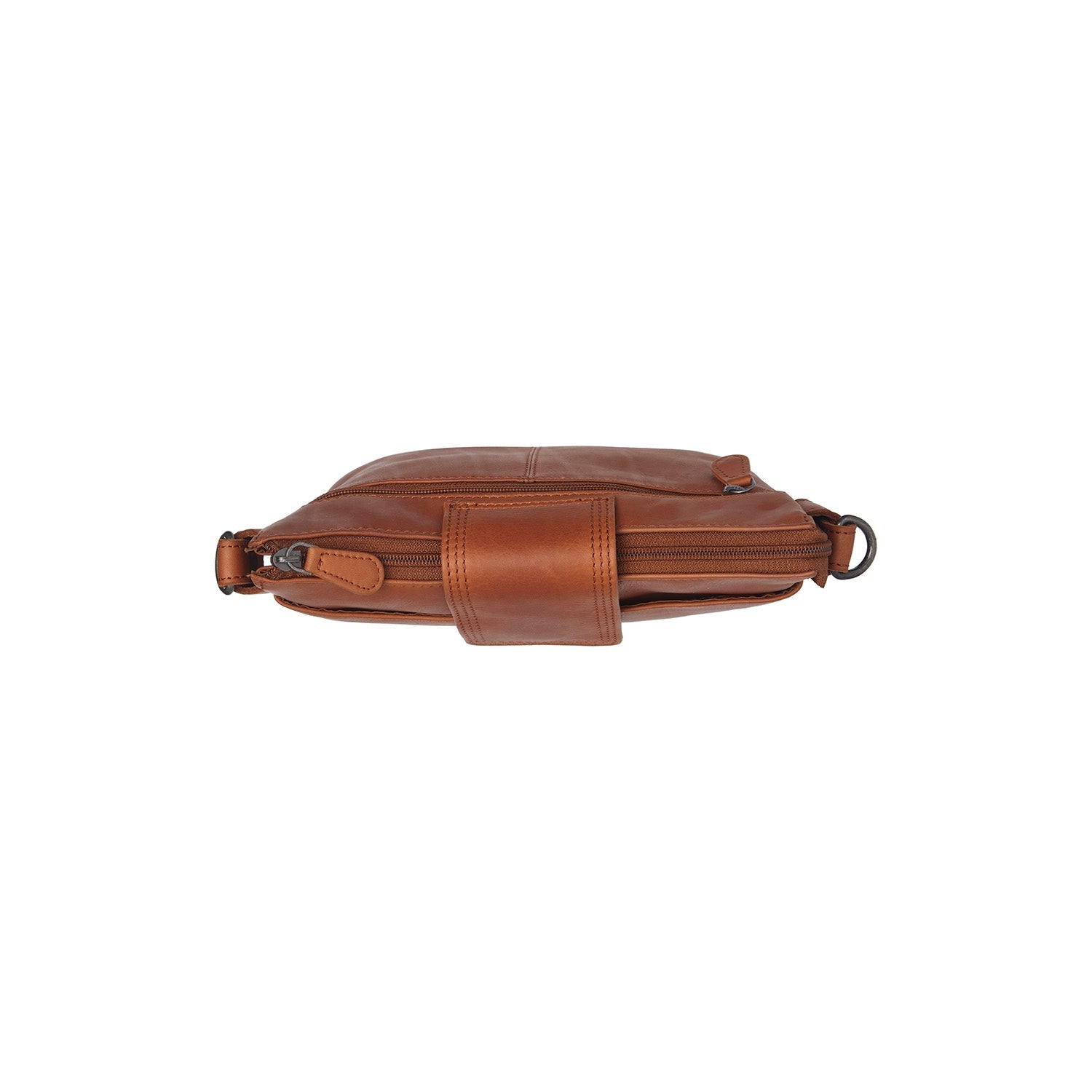 Cognac Leather Shoulder Bag Calora, detail view 1