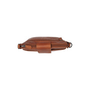 Cognac Leather Shoulder Bag Calora, detail view 1