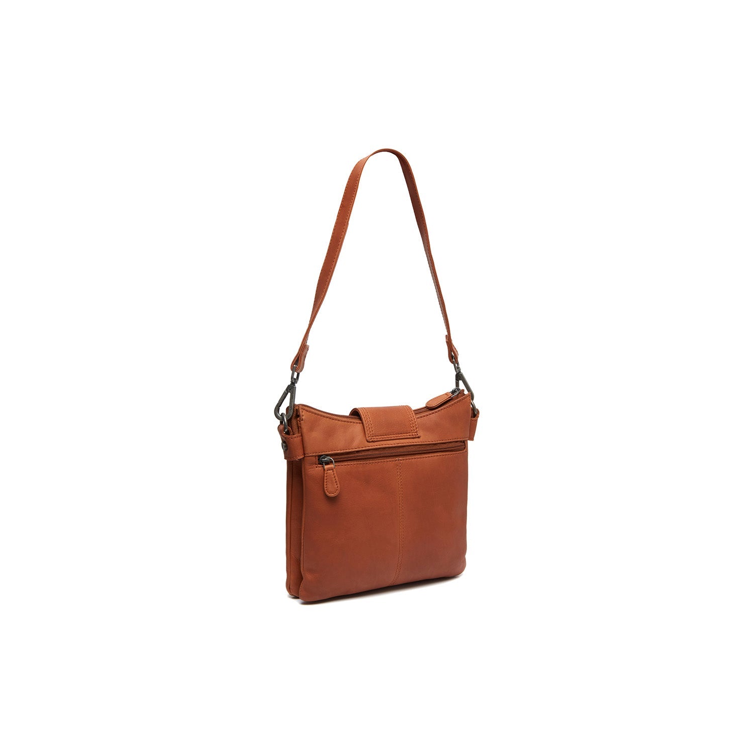 Cognac Leather Shoulder Bag Calora, detail view 4