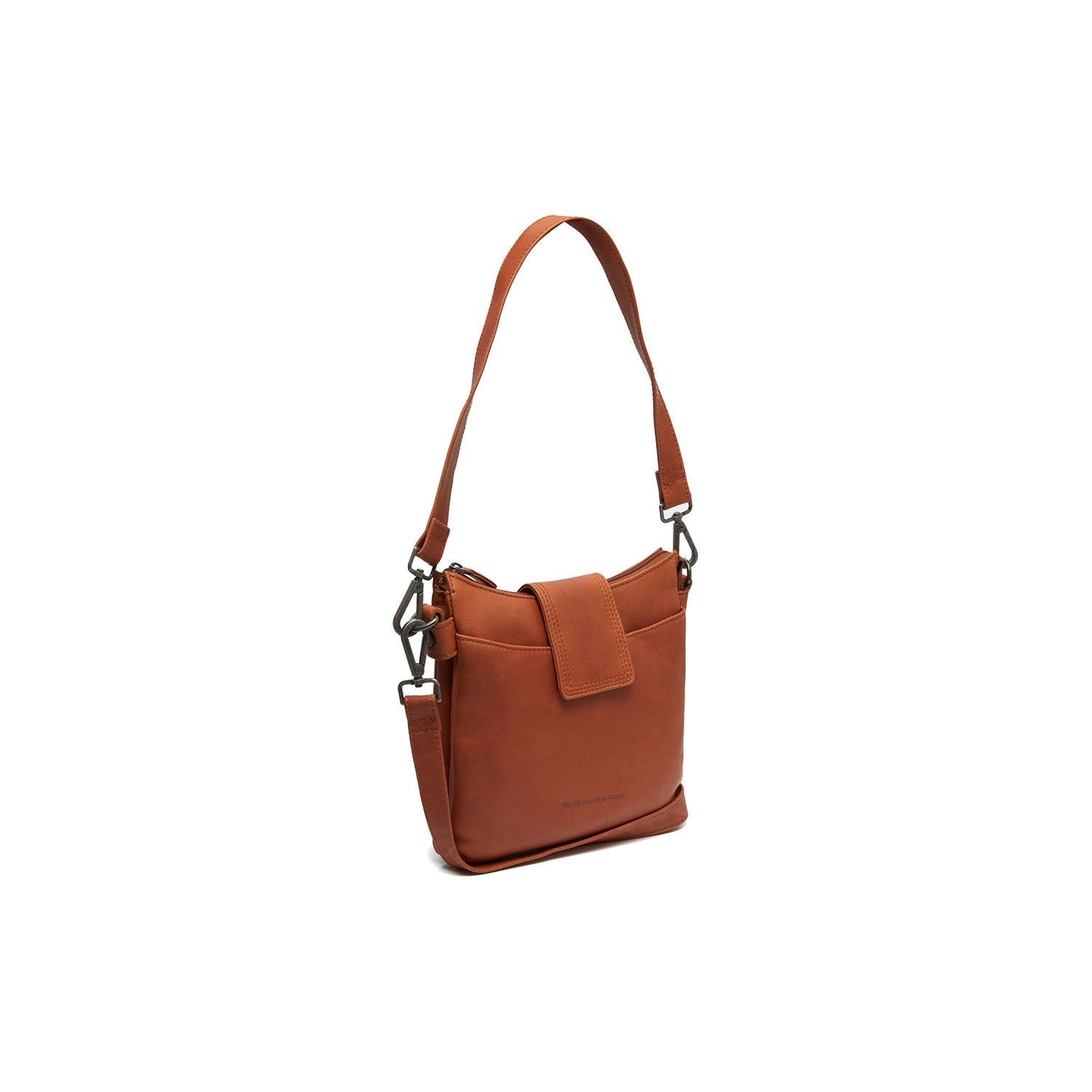 Cognac Leather Shoulder Bag Calora, front view
