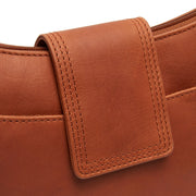 Cognac Leather Shoulder Bag Calora, product view 2