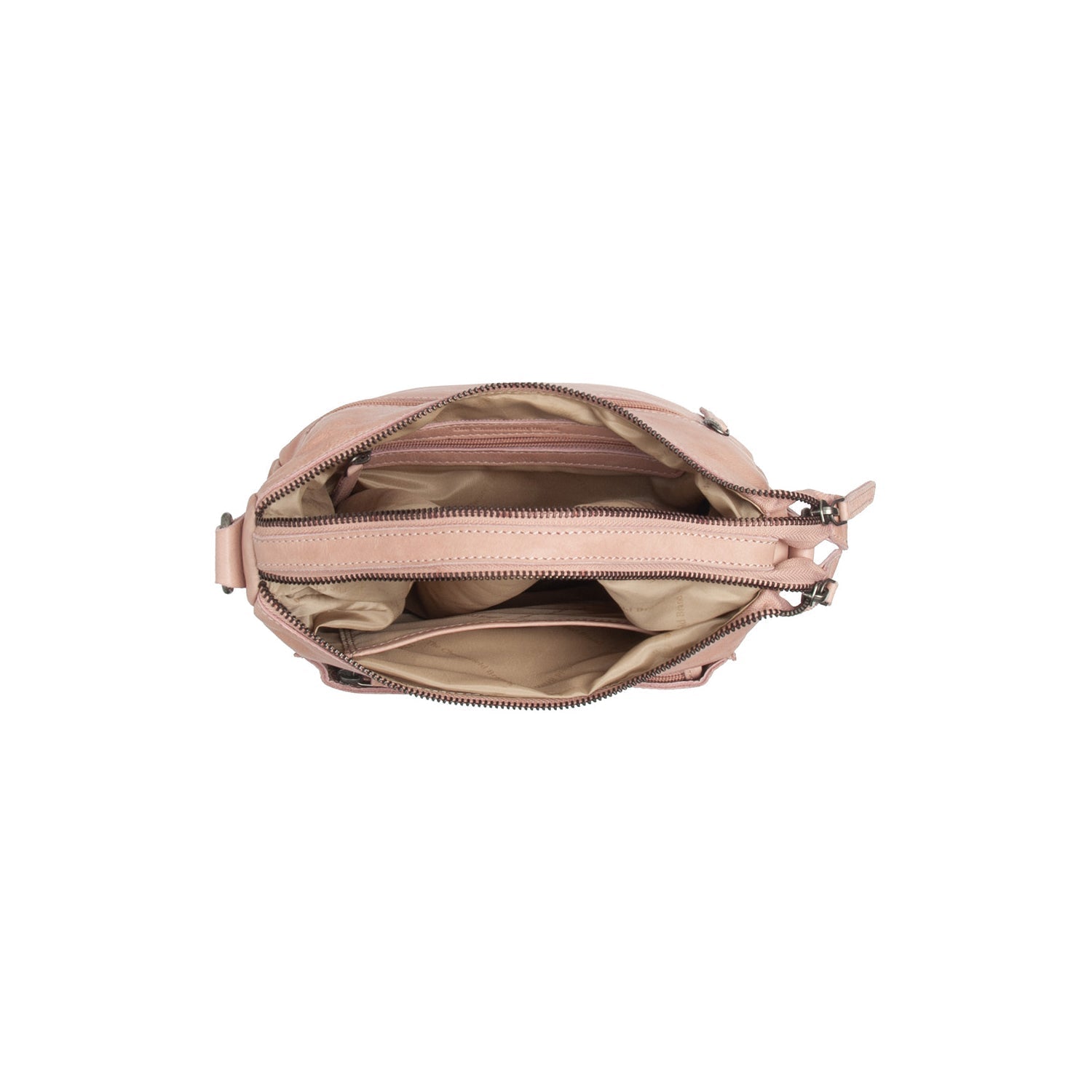 Vintage Rose Leather Shoulder Bag Caroline, detail view 1