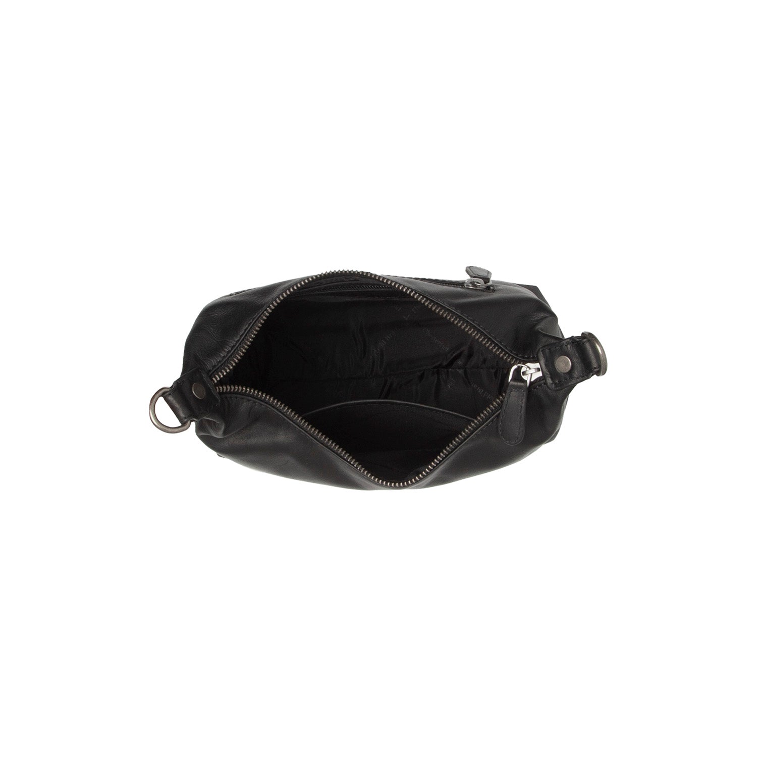 Black Leather Shoulder Bag Christie, detail view 3