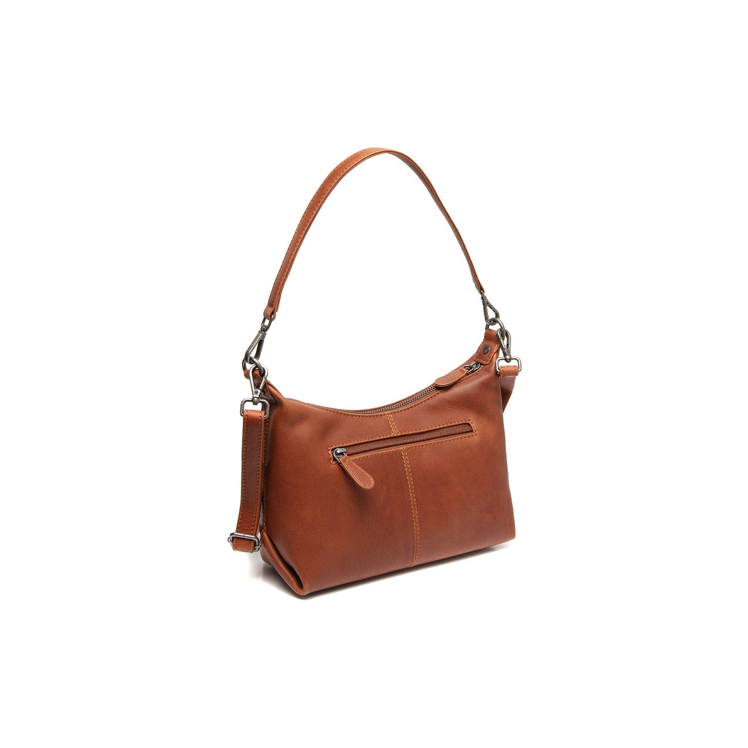 Cognac Leather Shoulder Bag Christie, detail view 6