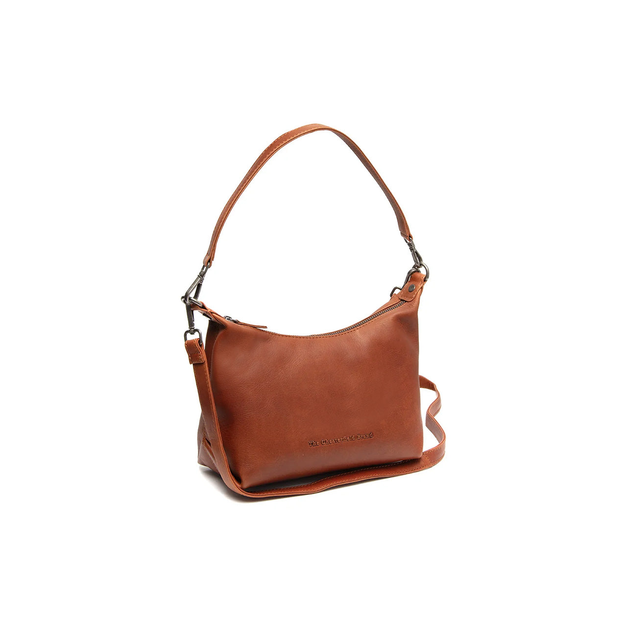 Cognac Leather Shoulder Bag Christie, front view