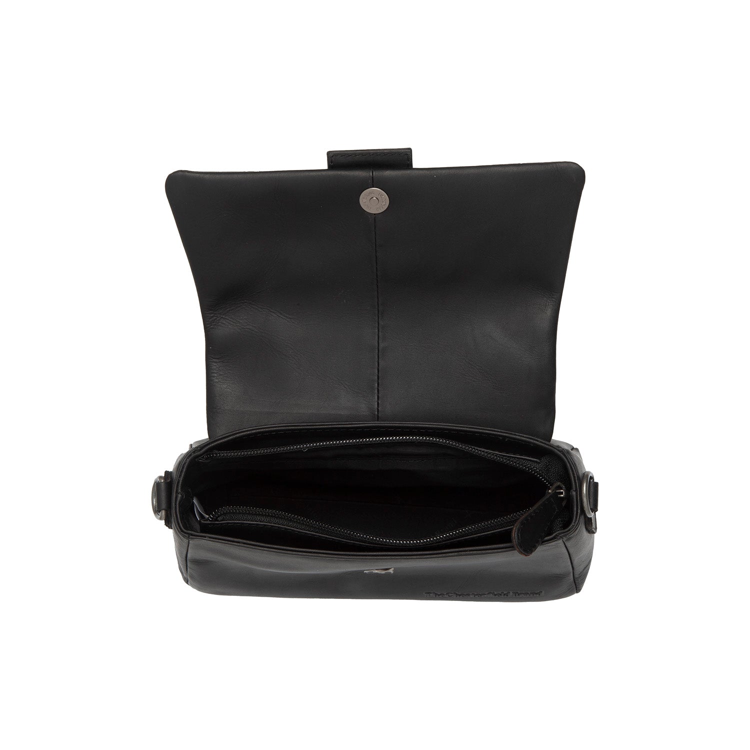 Black Leather Shoulder Bag Clifden, detail view 4